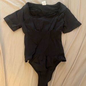 Black tummy control bodysuit